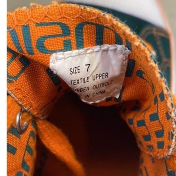 Miami Hurricanes High Top Sneakers - Women's Size 7 - Picture 8 of 8